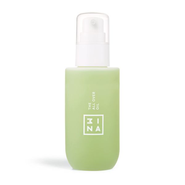 3INA Makeup - Vegan - Cruelty Free - The All Over Oil - Hydrating Oil For Body Hair & Face - Light-Weight Texture - Soft & Moisturized Feeling - Nourishing Almond Oil Antioxidant Green-Tea, Vitamin-E