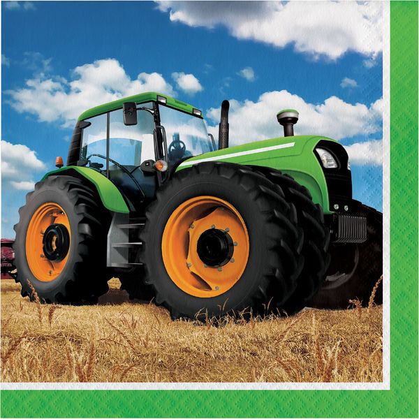 Tractor Time Napkins, 48 ct