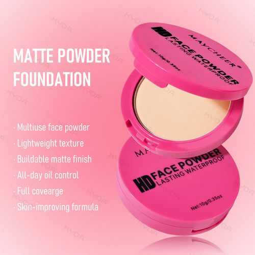 KYDA Pressed Powder Foundation, Matte Powder Foundation with Concealer and Setting Makeup, Lasting Oil Control, Buildable Matte Finish, Breathable, Lightweight - 05