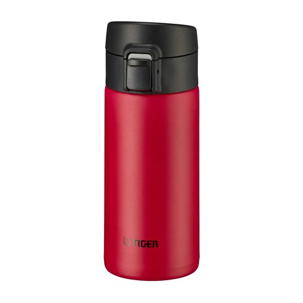 Tiger Thermos Flask MKA-K036RK Tiger Water Bottle, 12.2 fl oz (360 ml), One-touch, Lightweight, Stainless Steel Bottle, Vacuum Insulated, Hot and Cold Retention, Red