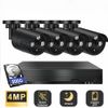 4MP Lite 4CH DVR CCTV Security System Outdoor Camera Home Surveillance 500GB