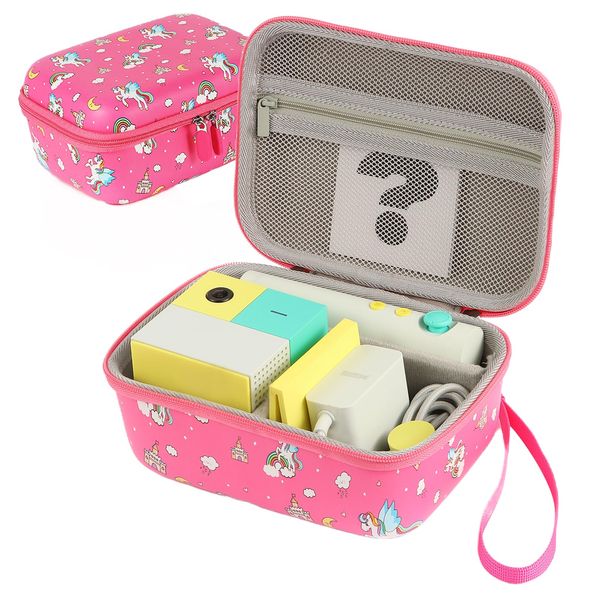 Carrying Case Compatible with Playground Game System Cute Travel Case for Game Console & Accessories Hard Portable Storage,Case Only (Pink)