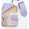 ZENXUS Solid Skinny Ties for Men, 2.5 inch Slim Lilac Lavender Necktie