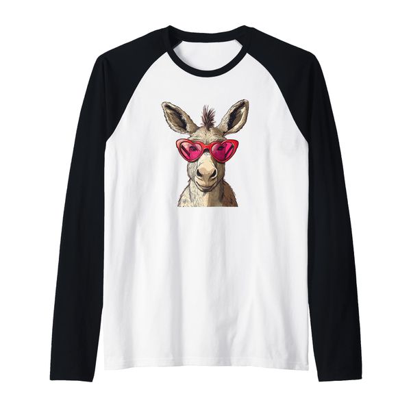 Lovely Donkey Costume in Heart Shape Raglan, black, S
