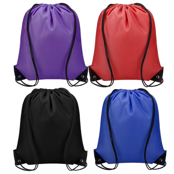 NVTEGR 4 Pcs Drawstring Bags, Drawstring Bag, Pe Bags Drawstring, Drawstring Gym Bag for Gym Swimming School Travel Storage Organization for Women Men Boys Girls Outdoor Shopping