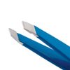 Tweezerman Mini Slant Tweezer - Tweezers For Eyebrows, Travel Tweezers For Eyebrows, Facial Hair, Ingrown Hair (Bahama Blue)