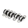 sourcingmap 15mm U Clips EPDM Rubber Lined Mounting Brackets Clamps 5 Pcs