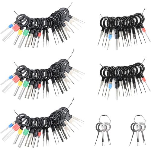 Terminal Removal Tool Kit 82 Pcs Depinning Tool Electrical Connector Pin Removal Tool Kit Pin Extractor Tool Set Wire Terminal Release Tool for Automotive Car Household Devices