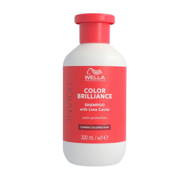 Wella Professionals Invigo Color Brilliance Shampoo Coarse – Glanzshampoo für dickes, gefärbtes Haar – milde Pflege mit Vitamin E und niedrigem pH-Wert – 300 ml