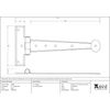 From The Anvil Black 9 Inch Penny End T Hinge (Pair)