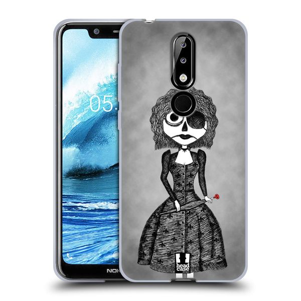 Head Case Designs Eyepatch Gothic Doll Sketches Soft Gel Case Compatible With Nokia 5.1 Plus / X5