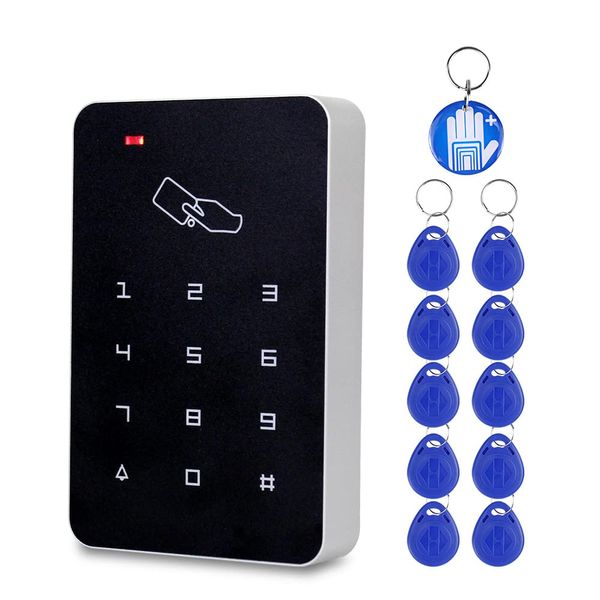 OBO HANDS RFID Standalone Zutrittskontrollkartenleser mit digitaler Tastatur + 10 EM4100 Tags für Haus / Wohnung / Fabriksicheres System (T22)