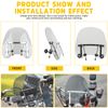 18"x16"Motorcycle Windshield Windscreen for 7/8''1"Handlebars For Harley Softail