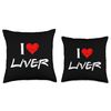 I Love Liver Throw Pillow