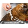 Fur scissors, paw scissors, bent, dogs hair, with micro-serration, 14,0 cm