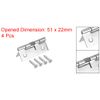 4pcs Spring Loaded Hinges 2" 304 Stainless Steel Self Closing Hinge for Cabinet