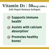 Nature's Bounty Vitamin D 2,000 IU Softgels