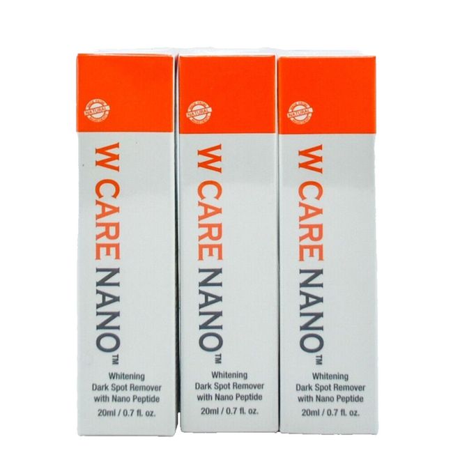 W Care Nano Whitening Dark Spot Remover Nano Peptide 0.7 fl oz/20ml (3 Pack) NIB