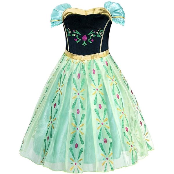 Xinfenglai Green Girls Cosplay Dance Dress Princess Costumes (3-4T)