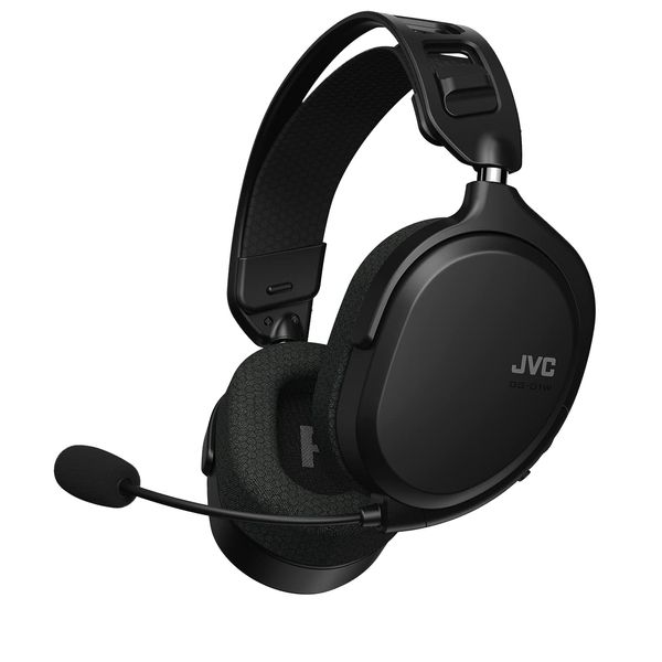 JVCKENWOOD GG-01W Gaming Headset, Wireless Compatible, Body Weight: Approx. 7.3 oz (209 g), Lightweight Body, Black