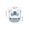 sourcing map Weld Nuts, M10-1.5 Square UNC Carbon Steel Machine Screw Silver 10Pcs