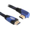 Delock High Speed HDMI-Kabel mit Ethernet (gewinkelt A-A/links Stecker-Stecker, 2m)