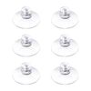 lifactlab. Suction Cup No Hook Screw Resin Nuts with Knobs Transparent (M4x8mm Diameter 40mm) 6pcs