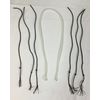 White Nylon Bullwhip Spare Fall Kit 1-22 inch Fall (White) Plus an Additional 6 Nylon String Cracker Popper