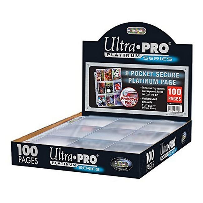 Ultra Pro Platinum 9 Pocket Secure Platinum Cards, Clear