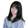 FORCUTEU Wig, Semi-Long, Black, Medium, Natural, Wig, Women's, Cross-Dressing, Full Wig, Women's, Lolita, Straight, Heat Resistant, Everyday Use, Net Included, Black