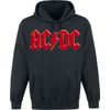 AC/DC Red Logo Männer Kapuzenpullover schwarz L