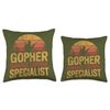 Gopher Hunting Gopher Pest Control Hunt Gophers Throw Pillow