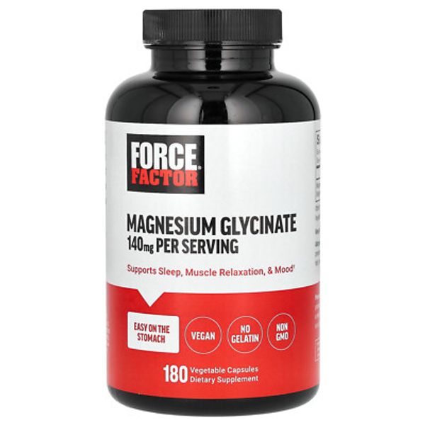 Magnesium Glycinate, 140 mg, 180 Vegetable Capsules