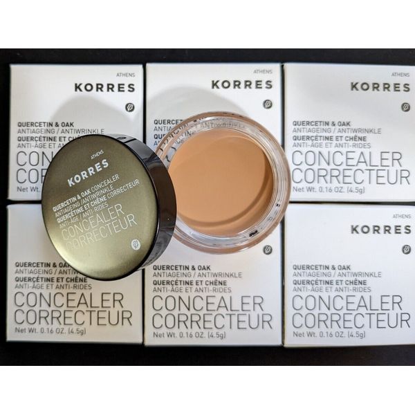 Korres Quercetin and Oak Antiageing Concealer, 04 Tan, 0.16 Oz - Lot of 6