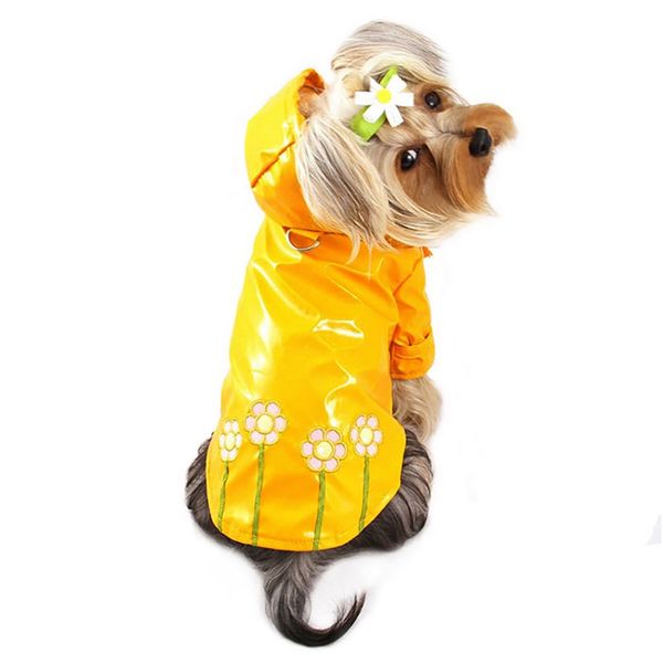 Dog/Puppy Daisy Waterproof Jacket/Raincoat/Rain Gear/Rainwear with Cotton Lining - Large