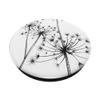 Dandelion Seed Flowers Black and White PopSockets Swappable PopGrip