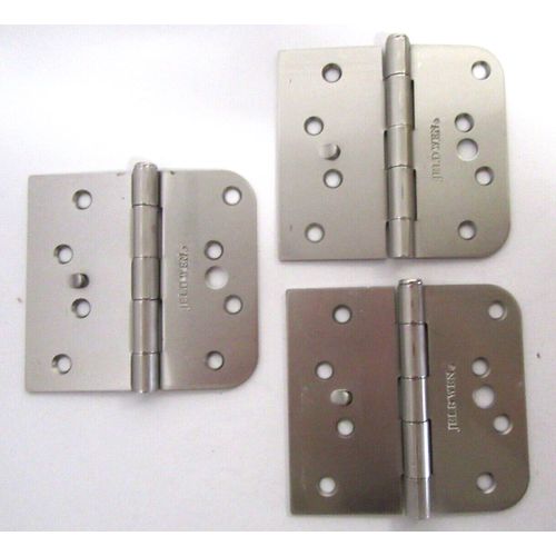 (3 Pack) Jeldwen Hinge Stainless Steel 4" x 4.25" Door Hinges 3/16" Thick