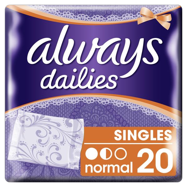 Always Dailies Normal Pantyliners, Pack of 20