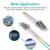 OM3 LC to LC Duplex Fiber Optic Cable, Patch Cord, Multimode Jumper, 50-meter(164ft)