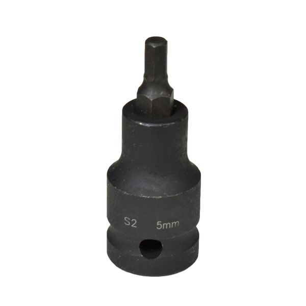 M5 x 55mm 1/2” Drive Short Impact Impacted Allen Hex Key Socket by Bergen