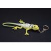 Miniblings Gecko Gekko Lizard Key Ring Chain Salamander Green Stripes