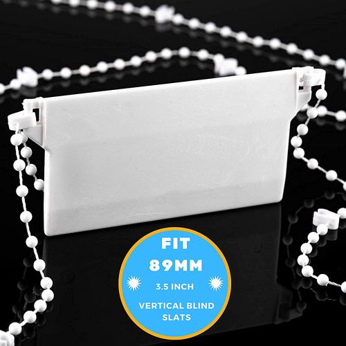 First Blinds Vertical Blind Weights 89mm (3.5 inches) - Replacement Spares Bottom Weights Slats - White (10)