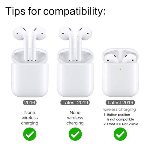 Compatible with Airpods 2 & 1 – Shockproof TPU Gel Portable Protection Soft Case Cover Skin with Carabiner Clip Keychain (Black White Tartan Plaid Scottish)