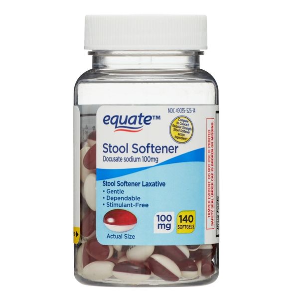 Equate Stool Softener Laxative Softgels for Constipation 140 count