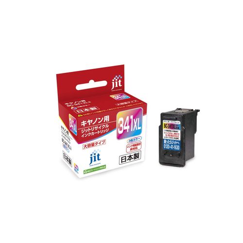 JIT-C341CXL Compatible Canon BC-341XL Compatible with Increased Color, Recycled Ink, Made in Japan