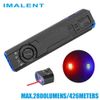IMALENT GR35 2800 Lumens Rechargeable LED Flashlight with Red Laser & UV Light 