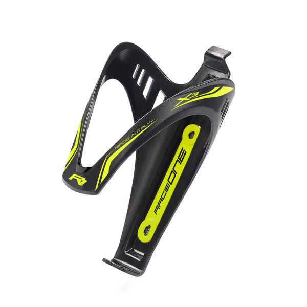 RaceOne - X3 Water Bottle Cage for Bicycle Bottles in Black/Yellow Fluro