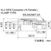 Clamp Type N Connector (10D-FB, NP) for Coaxial Cables N-P-10FB