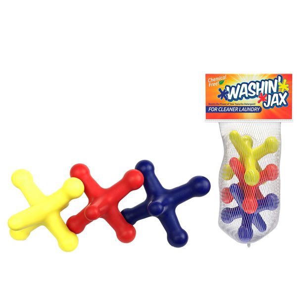 Washin’ Jax Laundry Agitators | Chemical Free, Silicone Based Jax Enhance Cleaning Power of Your Washes | Unique Shape Allows For Better Clean When Compared to Agitation Balls