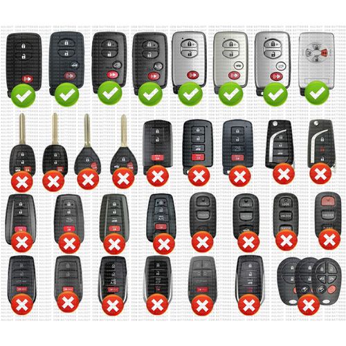 Auliguy CR1632 Key Fob Battery Replacement for Toyota (2007-2018) tC 4-Runner Avalon Camry Corolla Highlander Land Cruiser Prius Rav4 Venza Remote